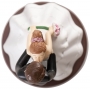 Figurine mariés s'embrassant pour gâteau de mariage