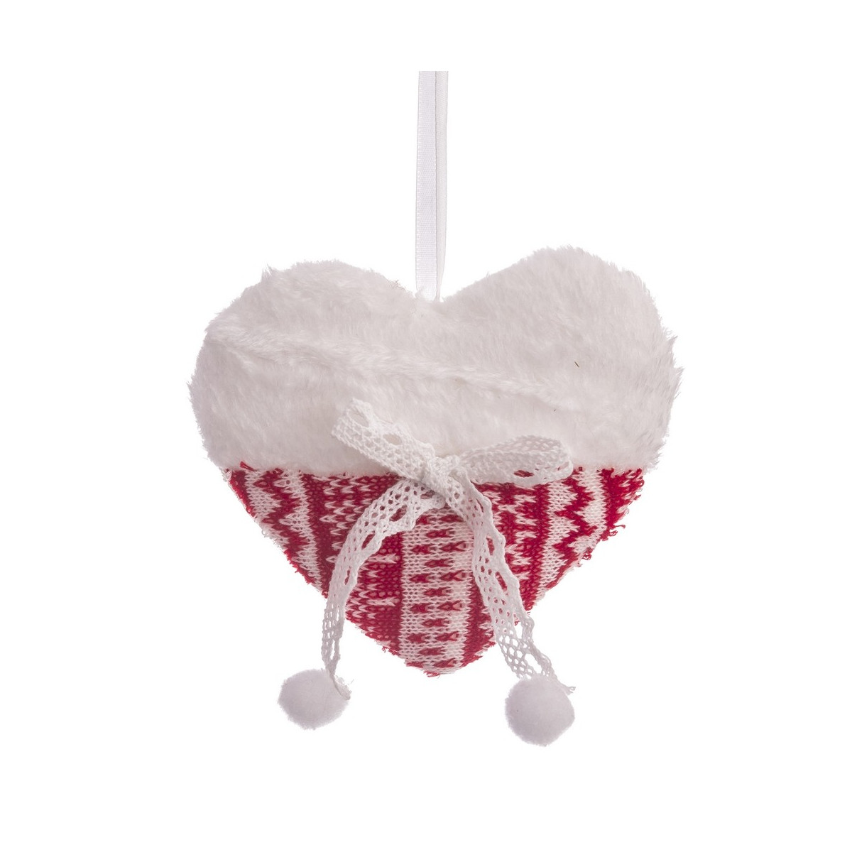 Pendentif cœur en polyfoam 13 cm
