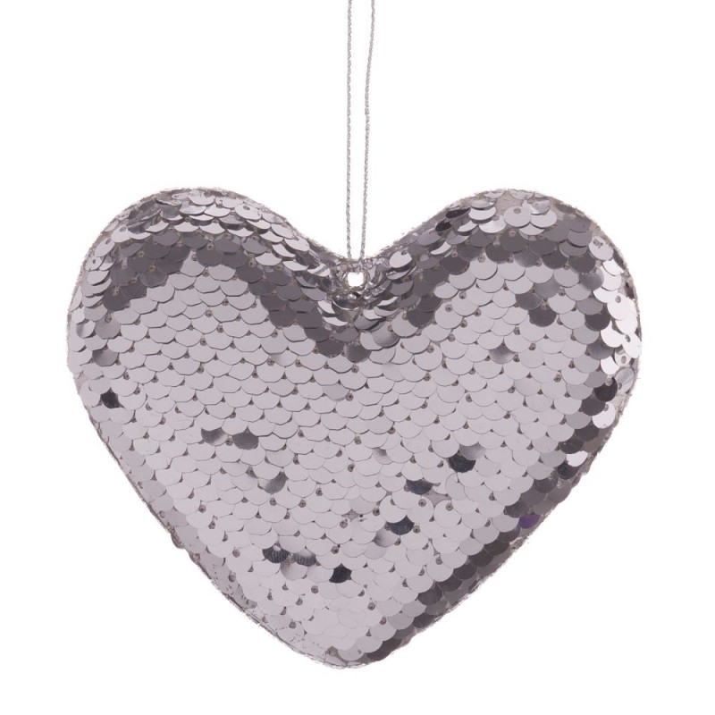 Pendentif cœur argent 1 x 10 x 10 cm