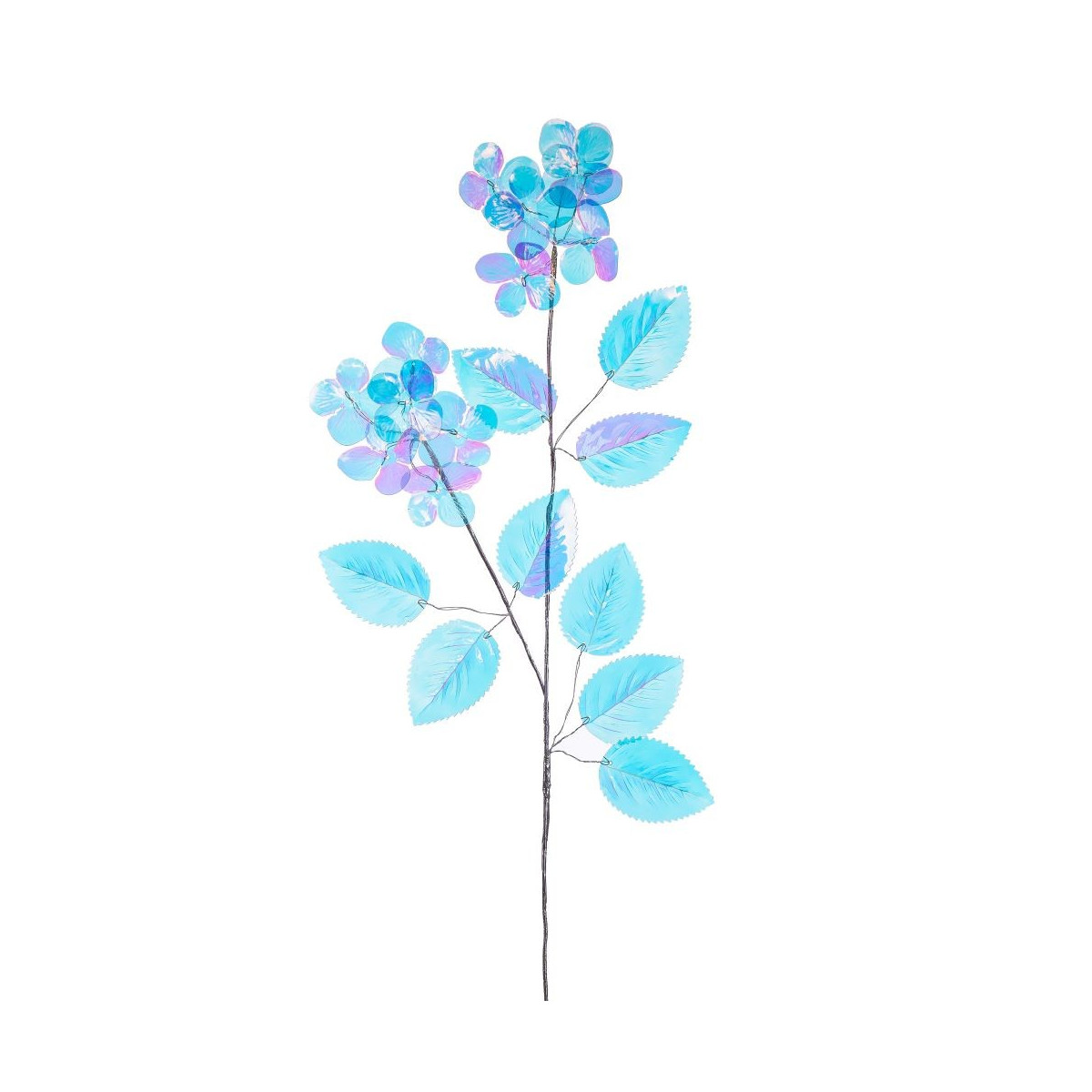 Branche feuilles argent