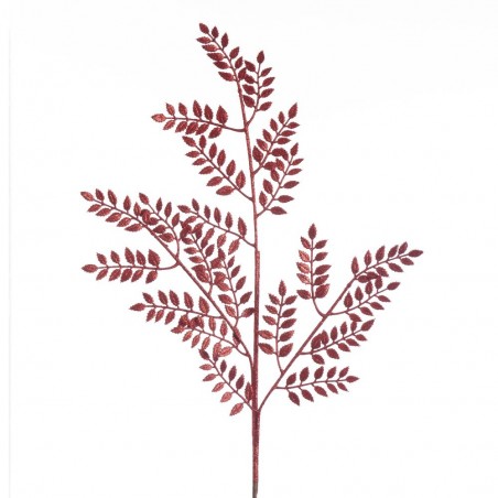 Branche feuilles rouges 93 cm