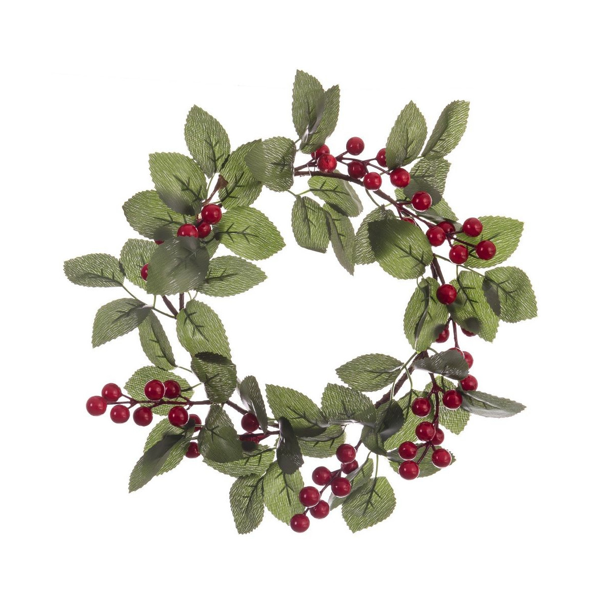 Couronne de houx avec feuilles 30 cm