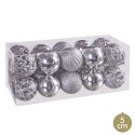 20 boules formes argent 5 x 5 x 5 cm
