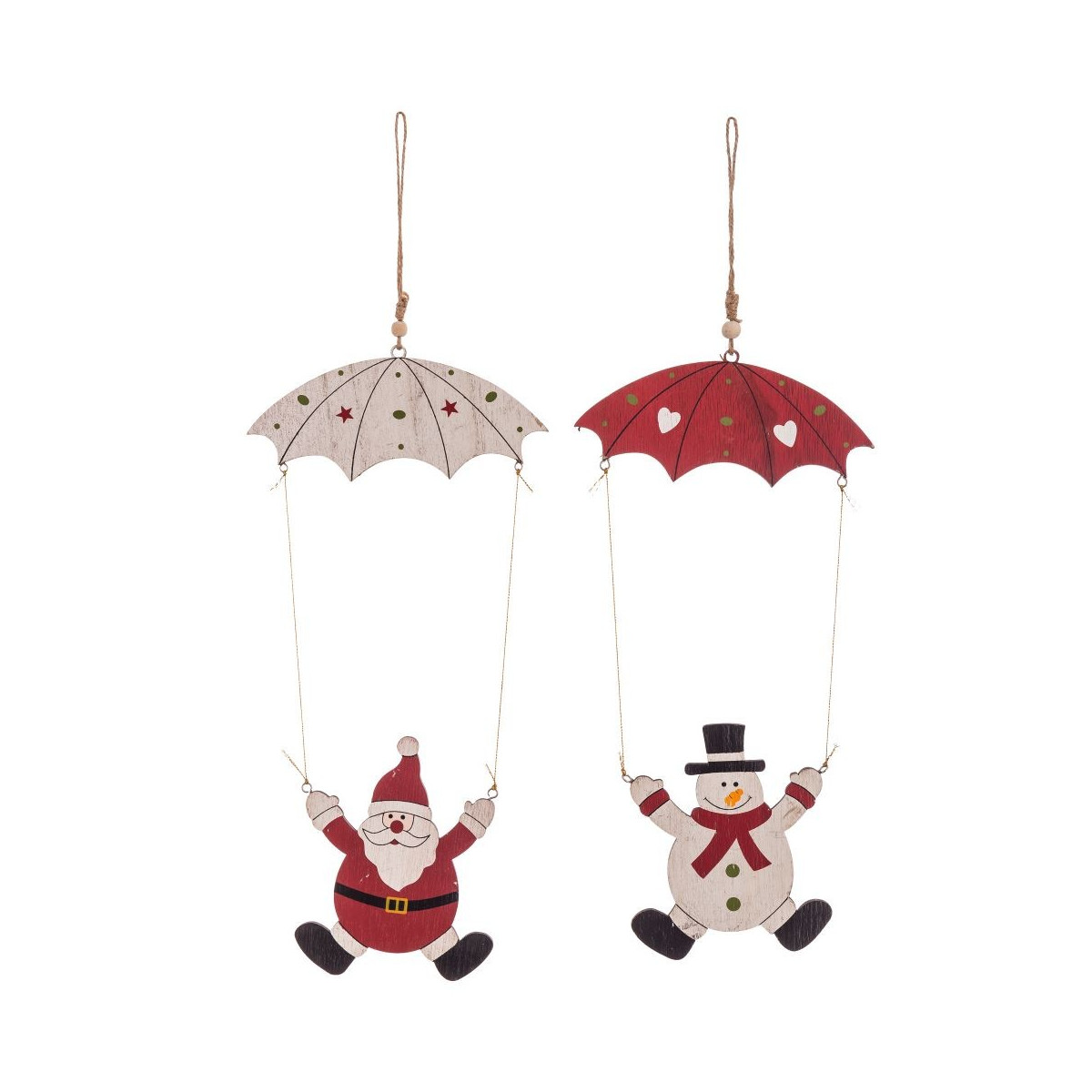Pendentif parachutiste en bois 2 m 18 x 0,50 x 48 cm
