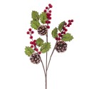 Branche de houx avec feuilles 60 cm