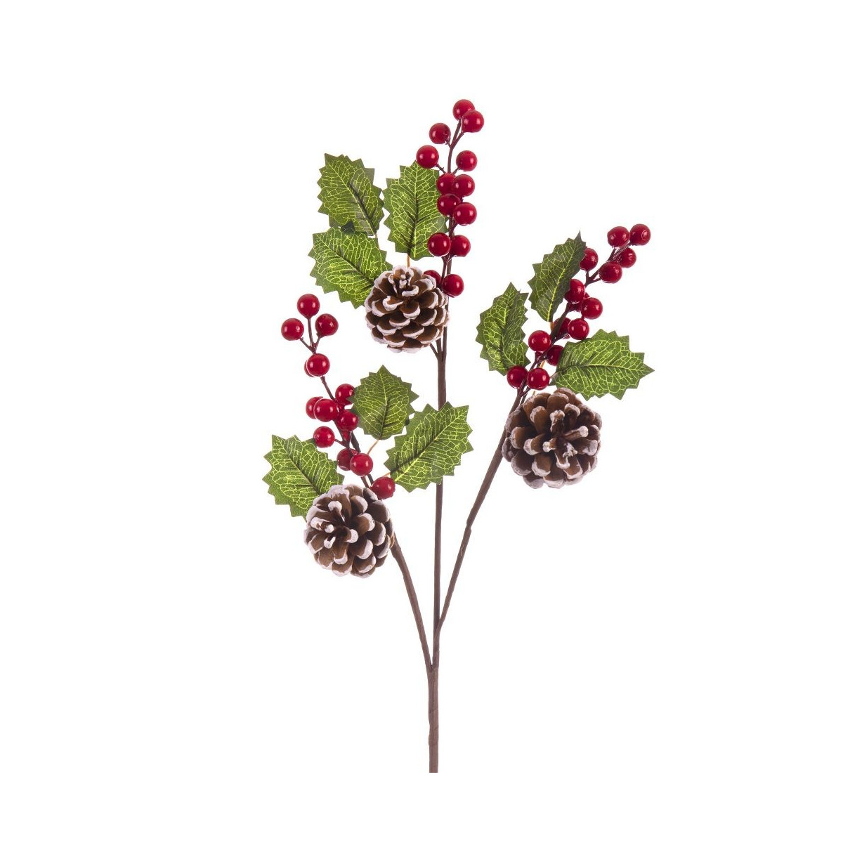 Branche de houx avec feuilles 60 cm
