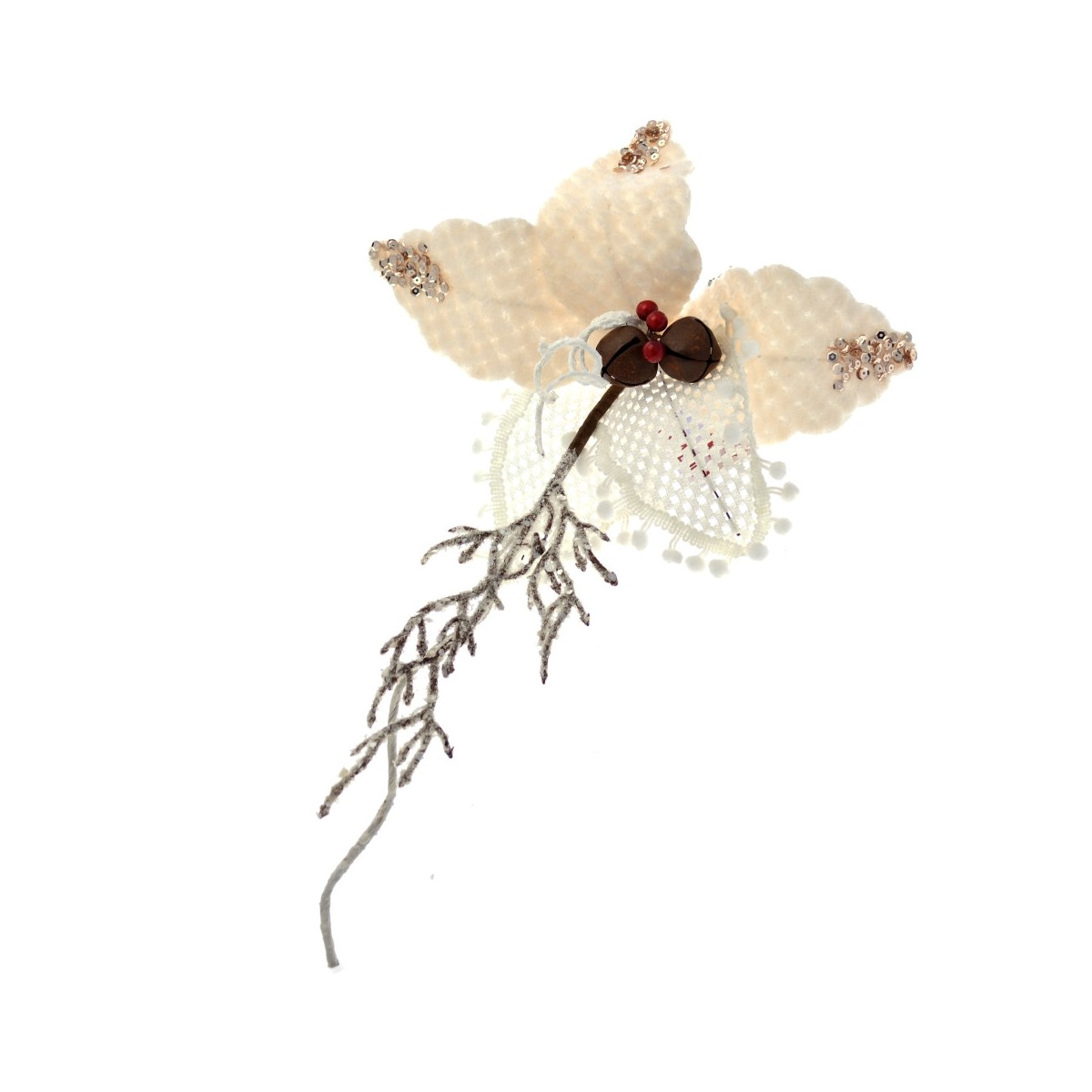 Poinsettia avec clip