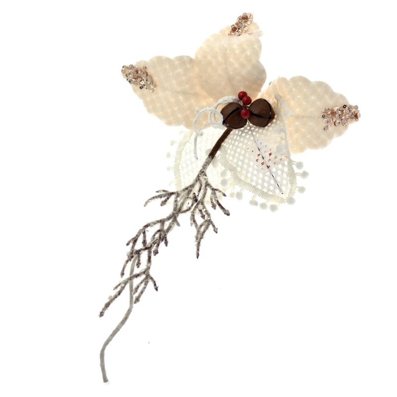 Poinsettia avec clip