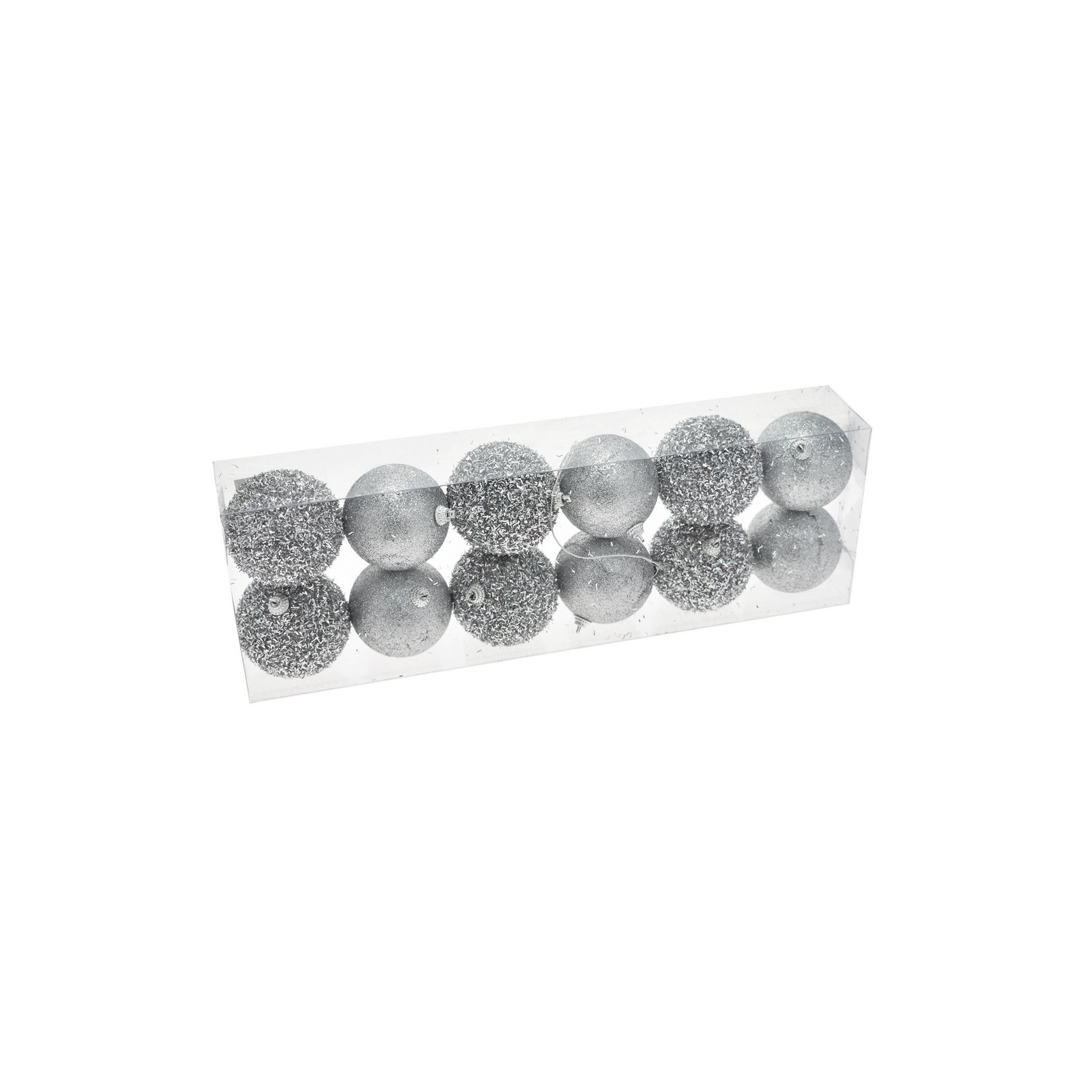 S 12 boules argent 7 x 7 x 7 cm