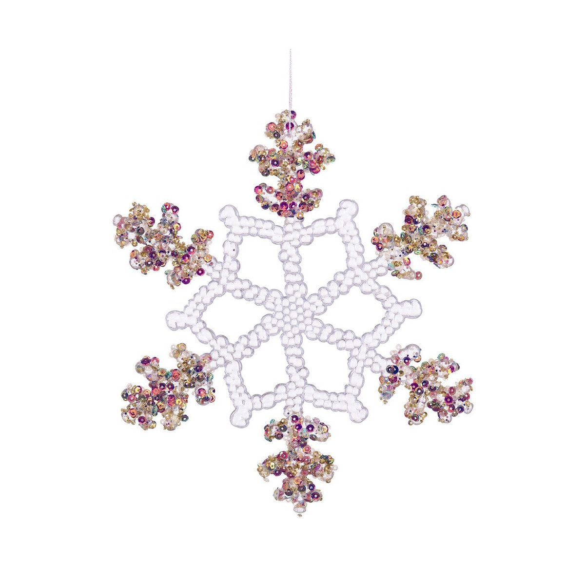 Pendentif étoile neige 20 cm