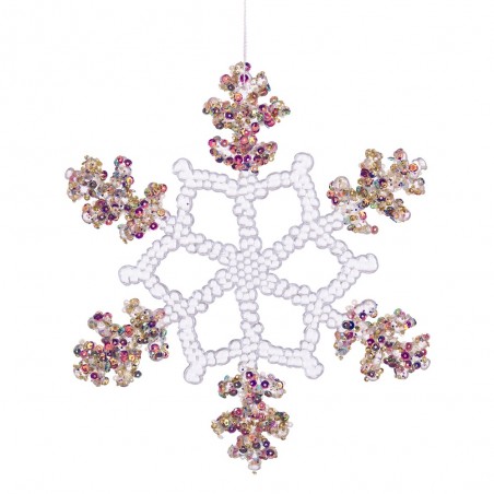 Pendentif étoile neige 20 cm