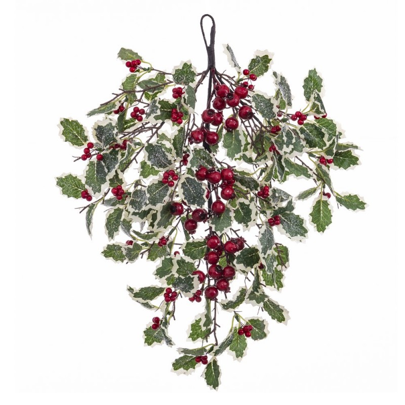 Porte houx suspendue avec feuilles 30 x 10 x 60 cm
