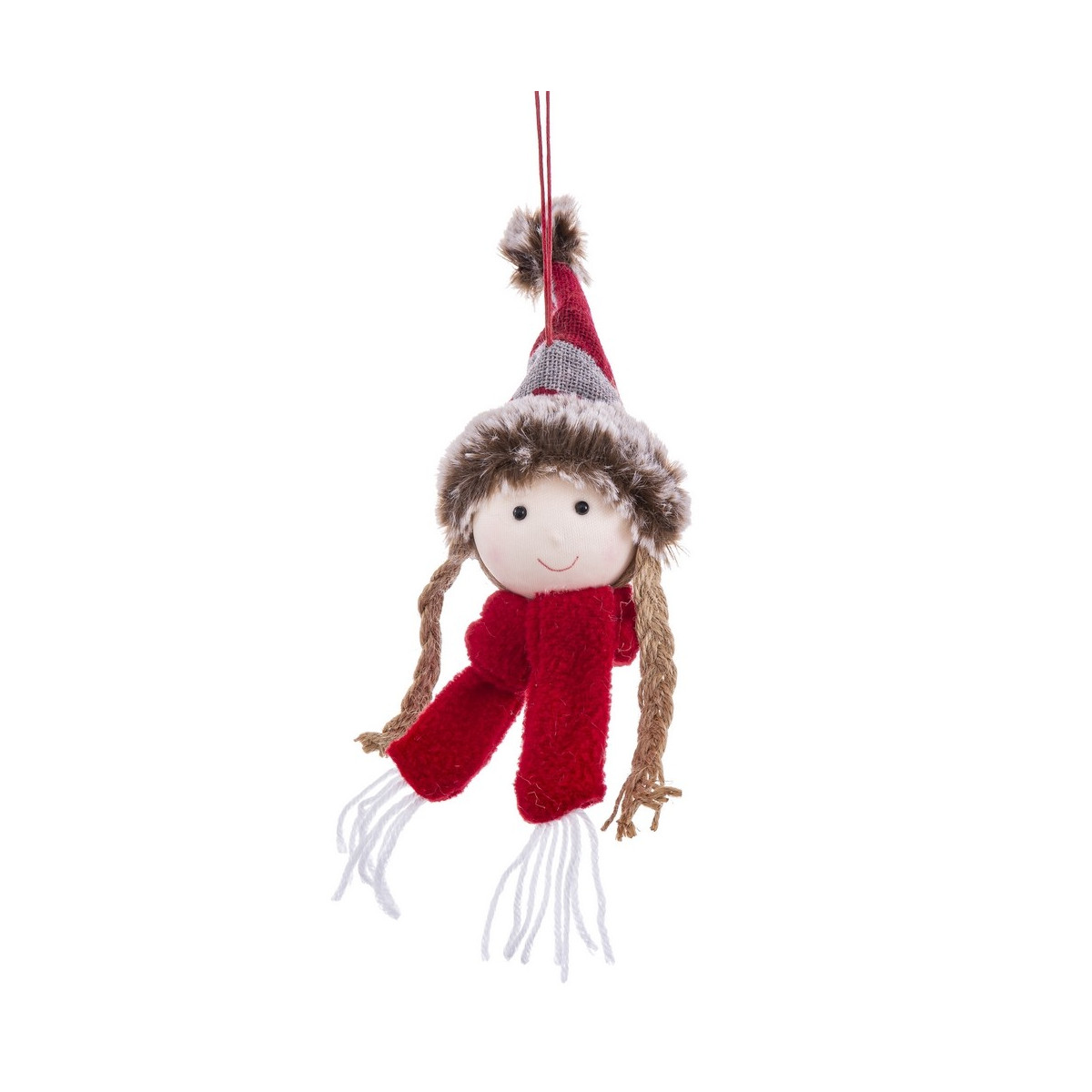 Pendentif fille tissé 15 cm