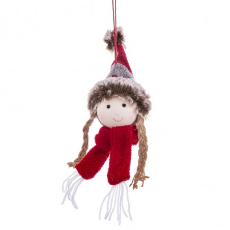 Pendentif fille tissé 15 cm
