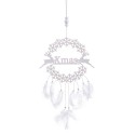 Pendentif plumes en bois 45 cm