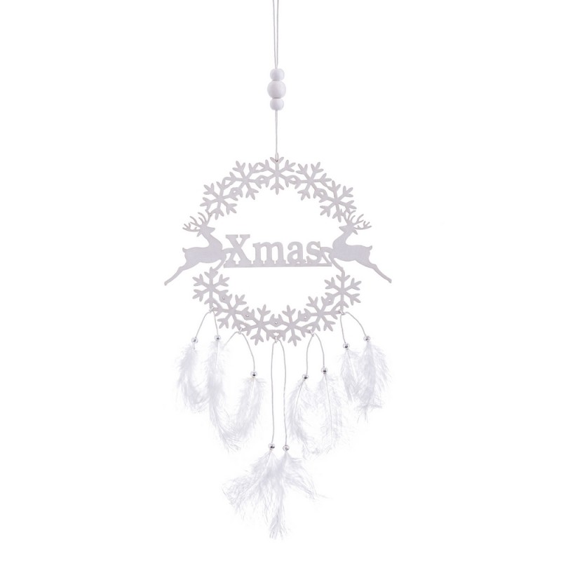 Pendentif plumes en bois 45 cm