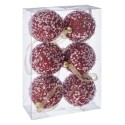 S 6 embouts boules mousse rouge 6 x 6 x 6 cm