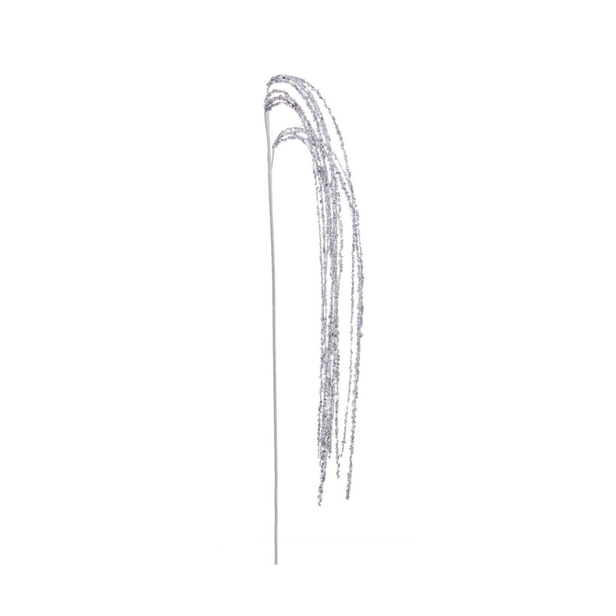Branche pailletée argent 120 cm