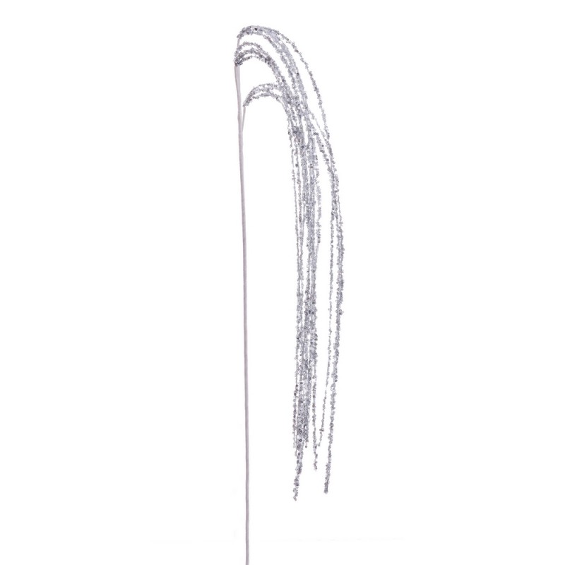 Branche pailletée argent 120 cm