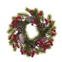 Couronne de houx rouge 25 x 25 cm