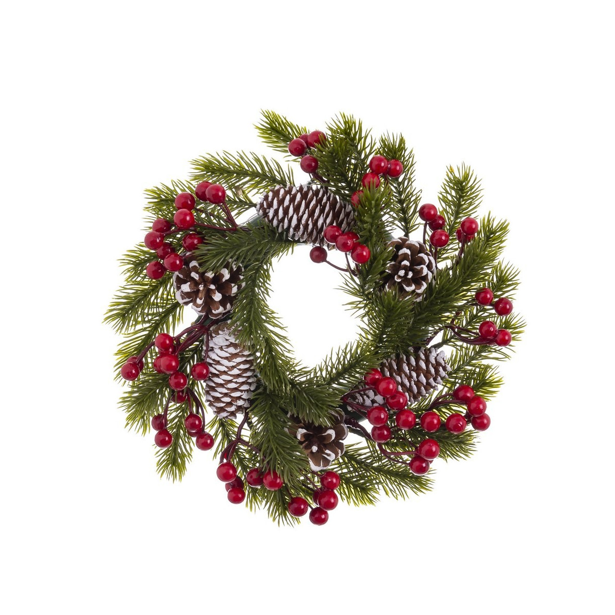 Couronne de houx rouge 25 x 25 cm