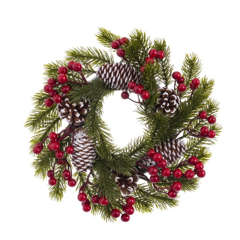 Couronne de houx rouge 25 x 25 cm