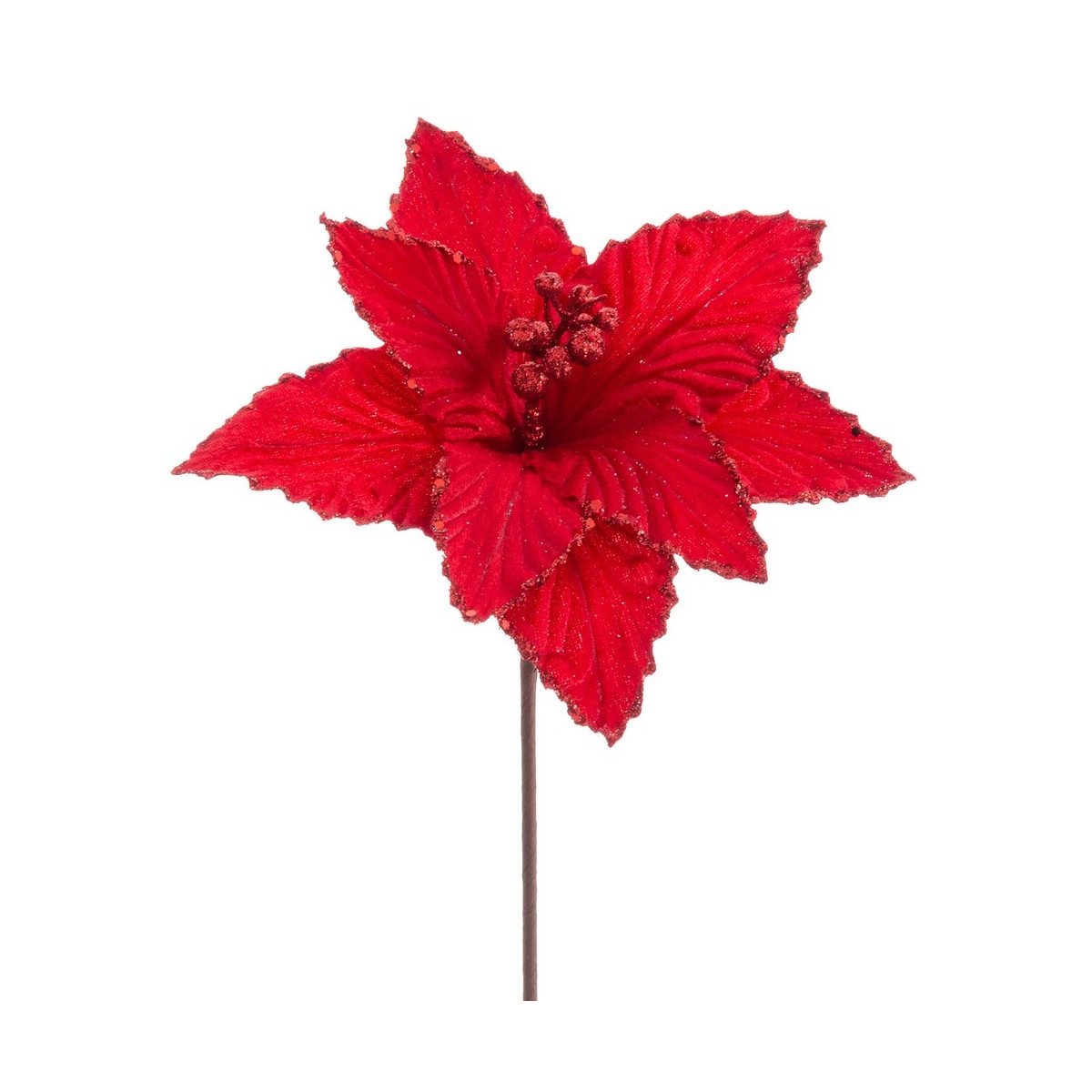 Poinsettia tressé rouge 20 x 40 cm