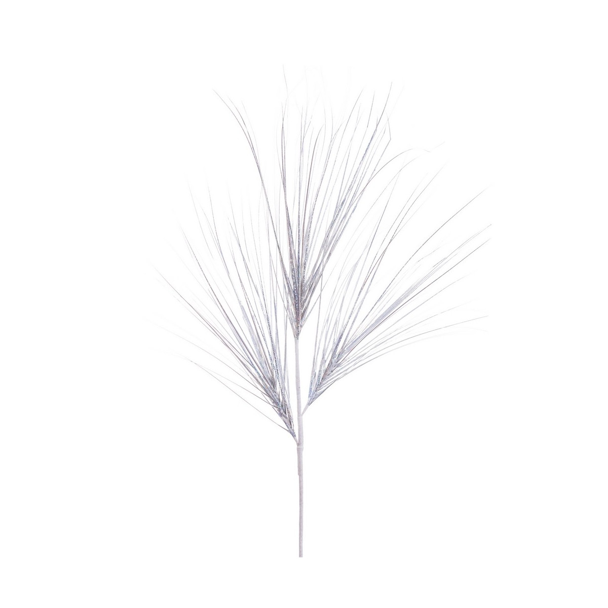 Branche pailletée en plastique argent 110 cm