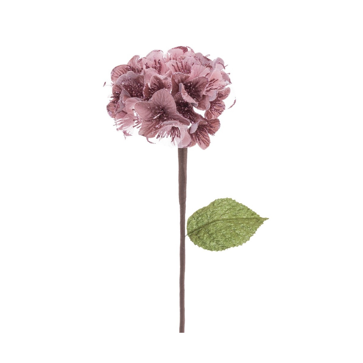 Fleur d'hortensia tissu rose 15 x 63 cm