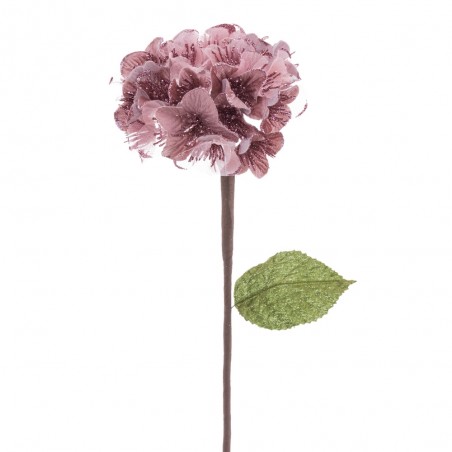 Tissu rose fleur d'hortensia 15 x 63 cm