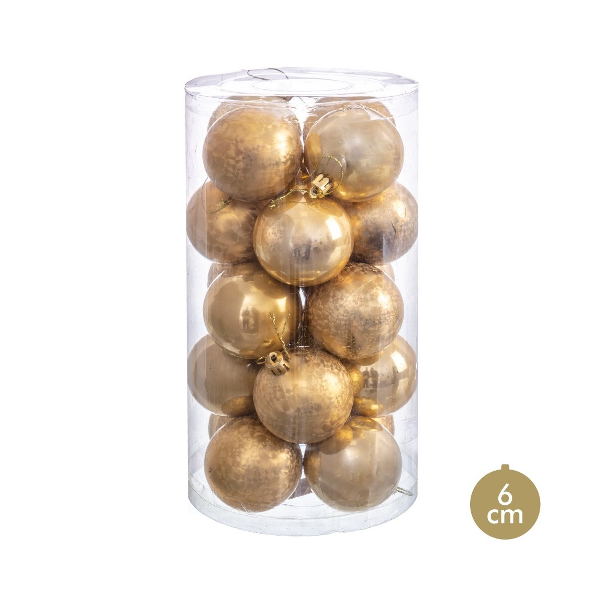 S 20 boules dorées 6 x 6 x 6 cm