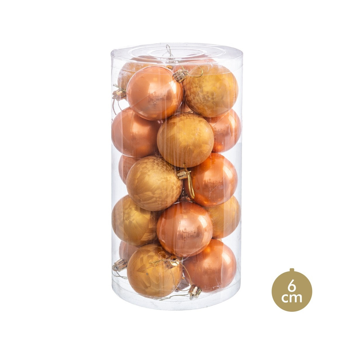 20 boules en cuivre 6 x 6 x 6 cm