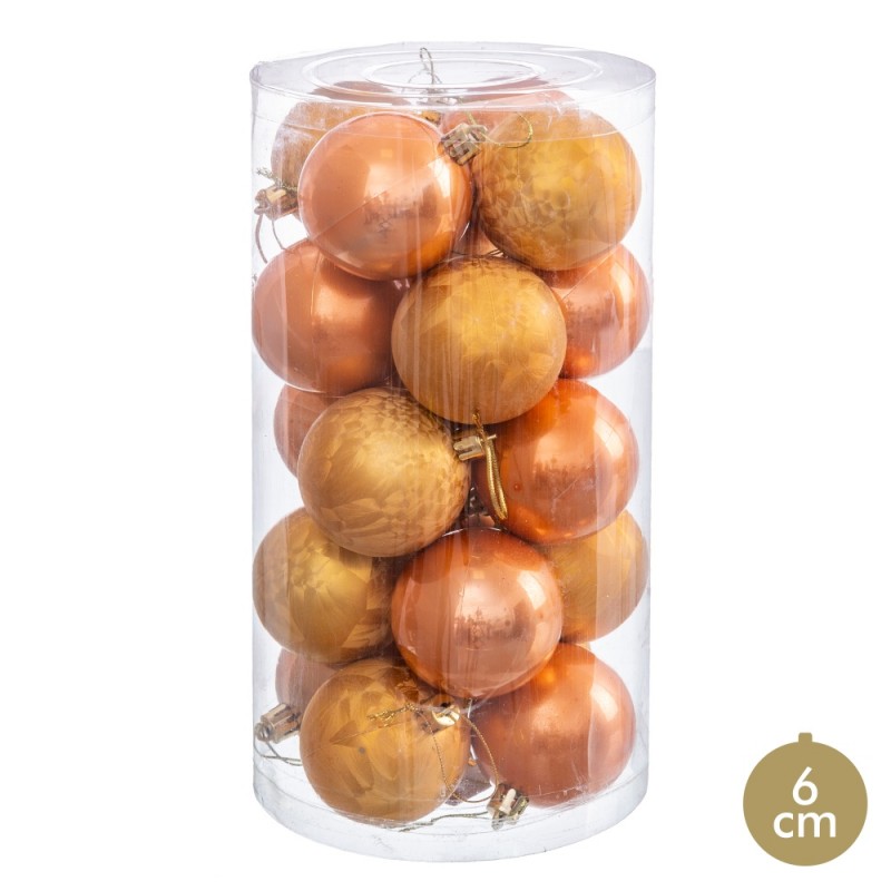 20 boules en cuivre 6 x 6 x 6 cm