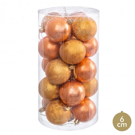 20 boules en cuivre 6 x 6 x 6 cm