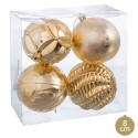 S 4 boules dorées 8 x 8 x 8 cm