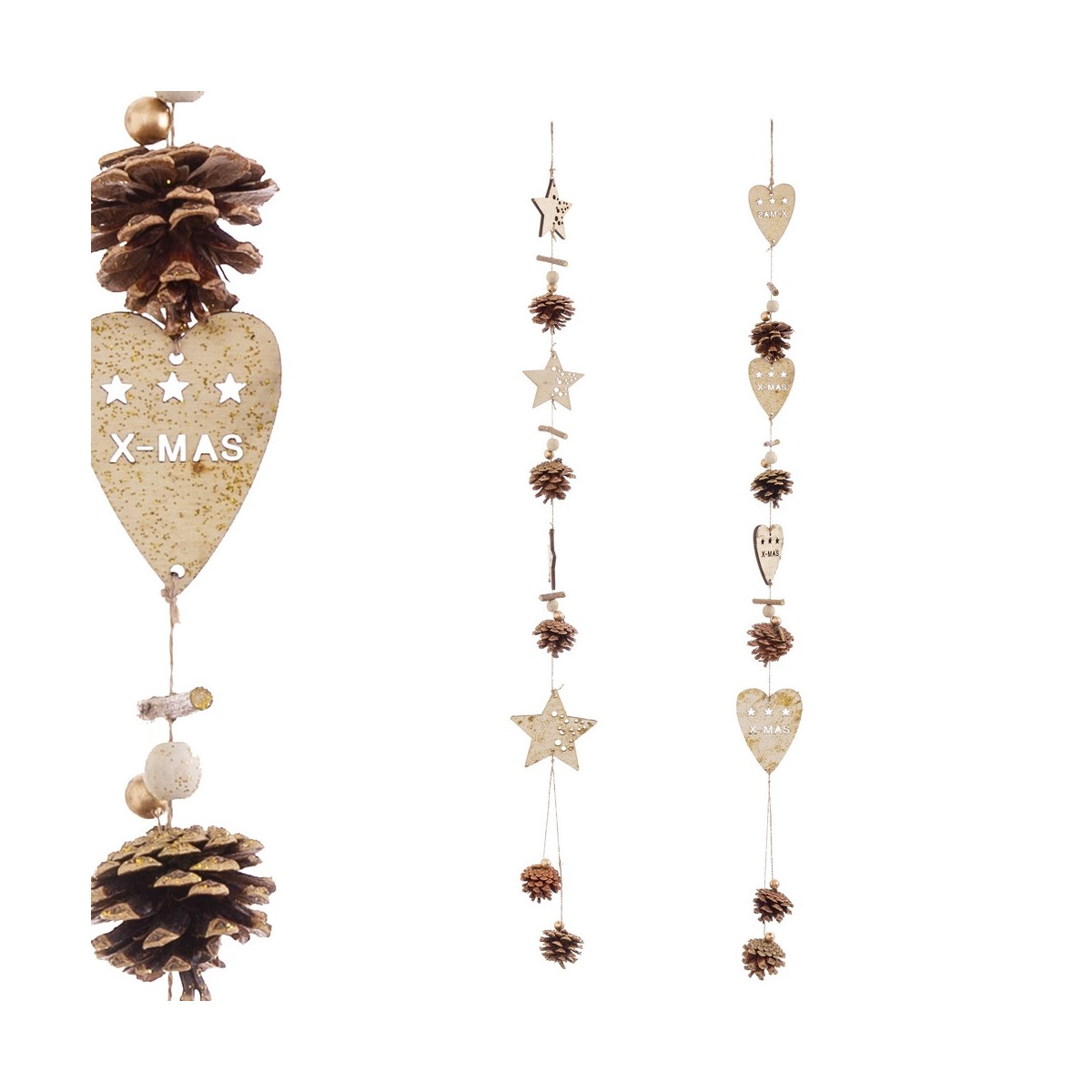 Pendentif étoile et cœur 2 m 100 cm