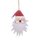 Pendentif père noël en bois 9.50 x 15 cm
