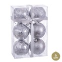 S 6 boules cerf argent 6 x 6 x 6 cm