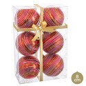S 6 boules spirales rouges 8 x 8 x 8 cm