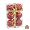 S 6 boules spirales rouges 6 x 6 x 6 cm