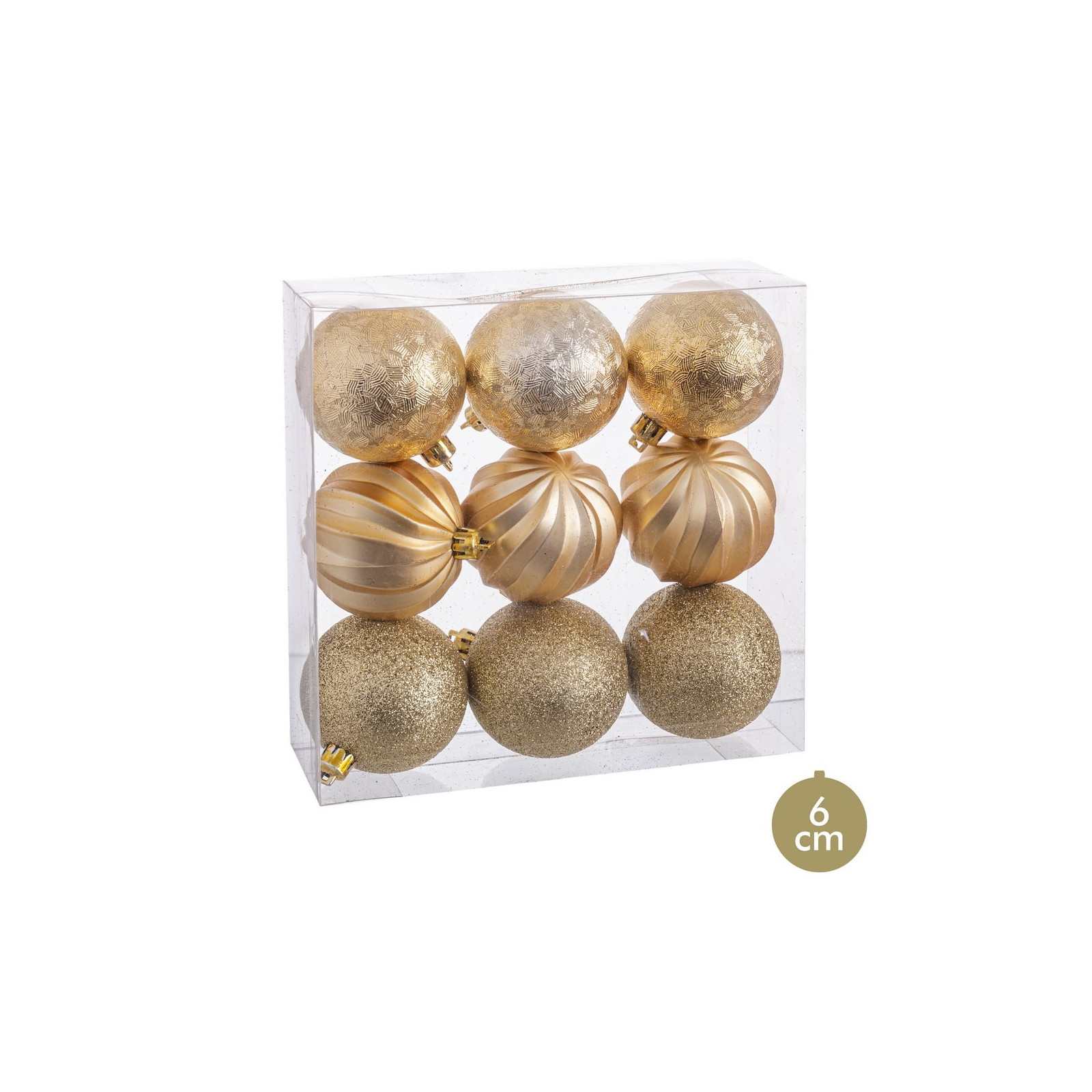 S 9 boules formes or 6 x 6 x 6 cm