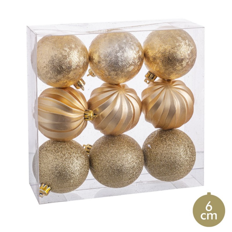 S 9 boules formes or 6 x 6 x 6 cm