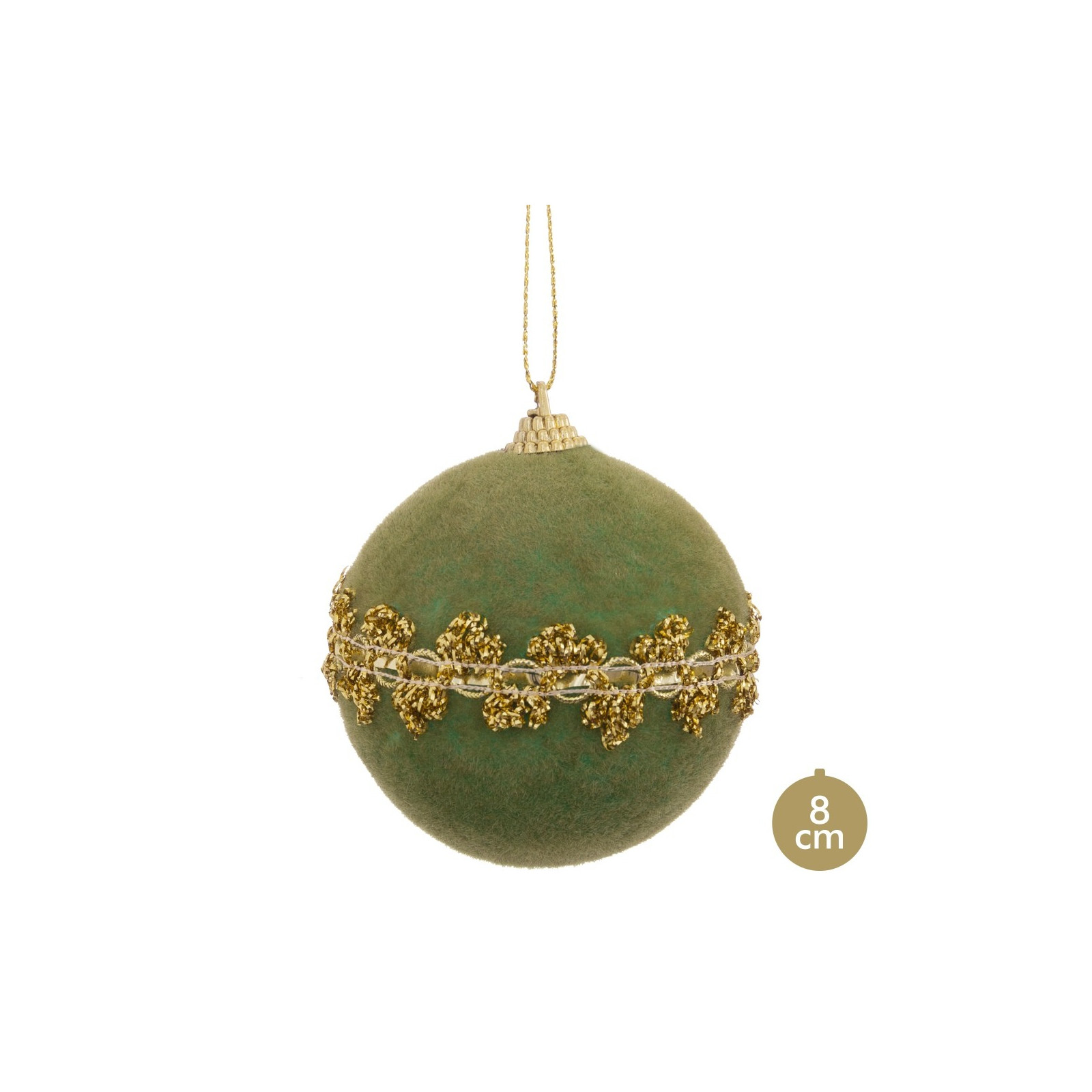 Boule en mousse verte 8 x 8 x 8 cm