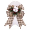 Ruban houx beige blanc 30 x 20 cm