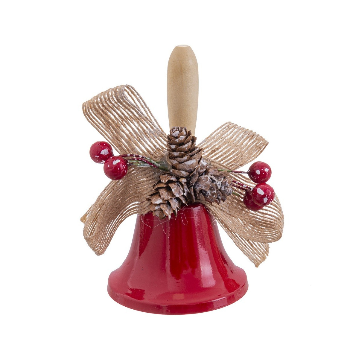 Cloche avec anse rouge 8 x 6 50 x 12 cm