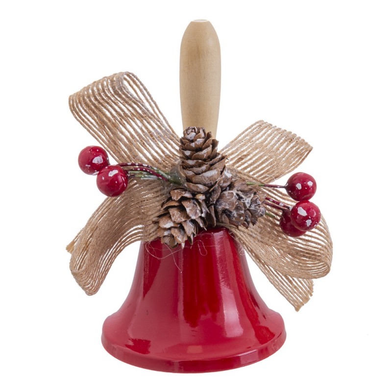 Cloche avec anse rouge 8 x 6 50 x 12 cm