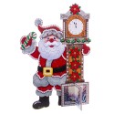 Père Noël avec montre en mousse 55 x 75 cm