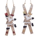 Porte-ski père Noël en bois 2 c 0,90 x 15 x 5 cm