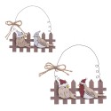 Pendentif 2 oiseaux en bois
