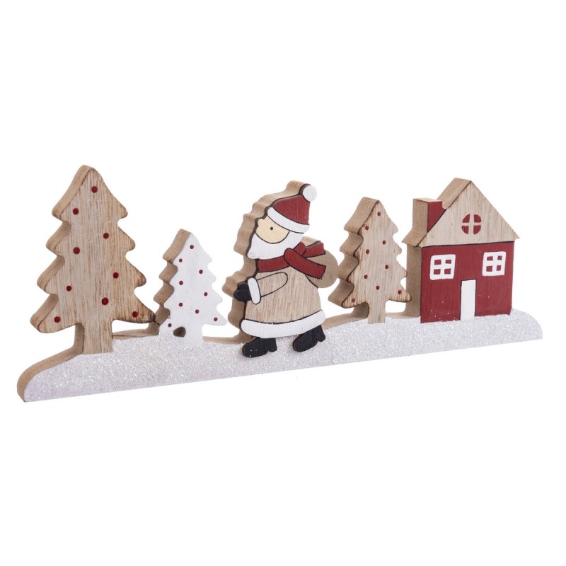 Socle papa noël maison bois 1,80 x 28 x 10,50 cm